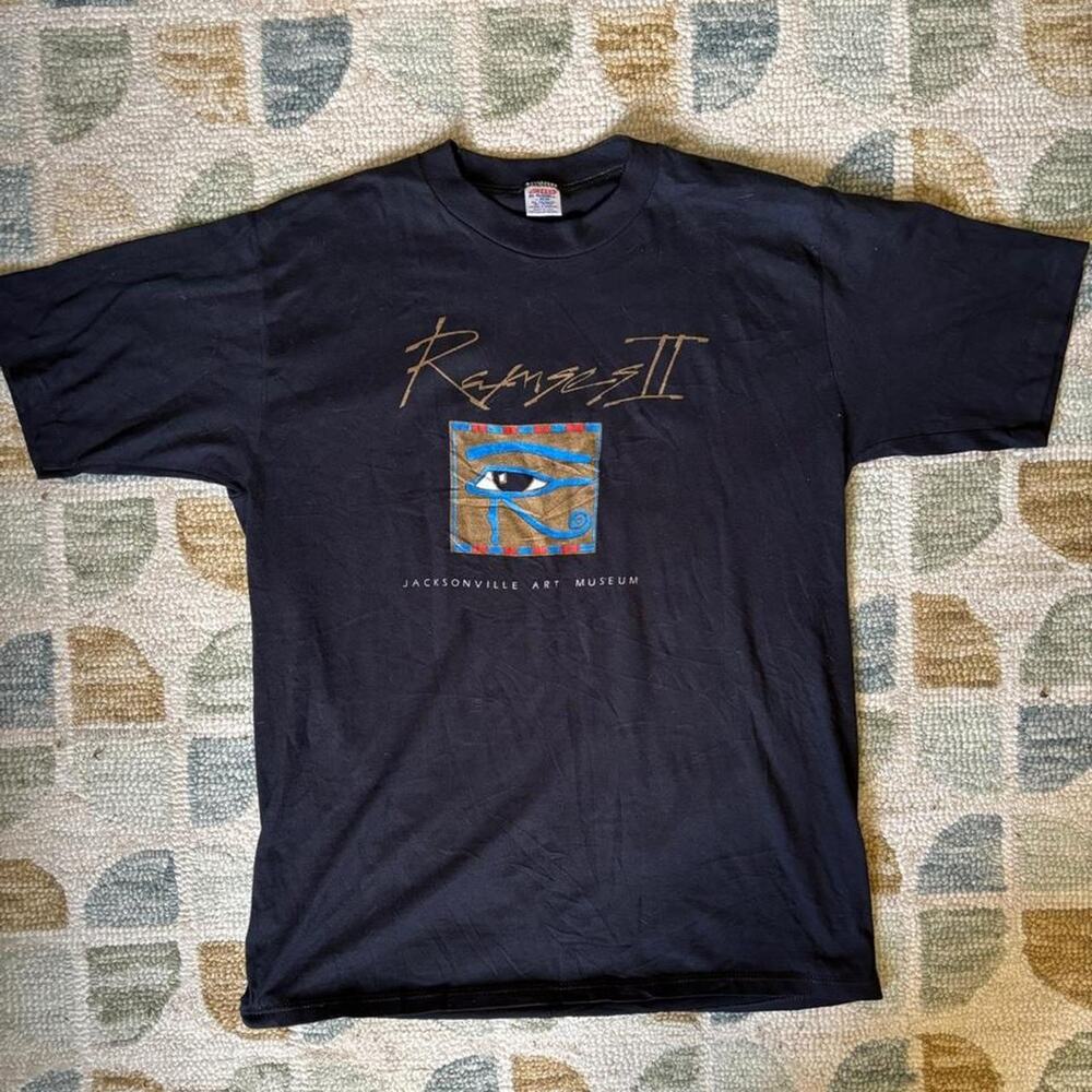 Y2K Jacksonville Art Museum Vintage Graphic Tee Jerzees Made in USA Size L